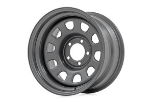 Chevrolet V10 Suburban Steel Wheel - Rough Country - 10-slot D-window design - Gray - '87-'88